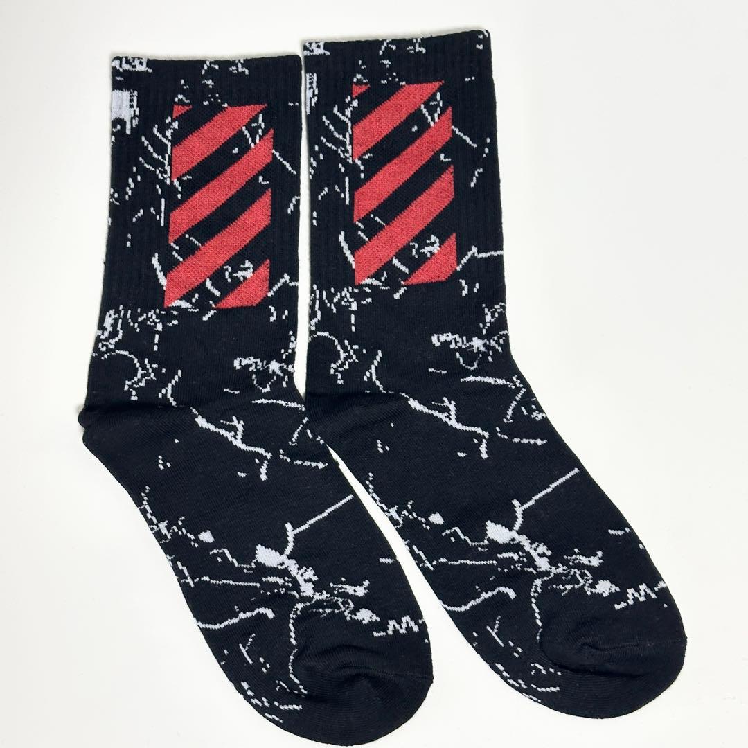 OFF-WHITE オフホワイト クロスアロー ロゴソックス フリー レッド — image 4