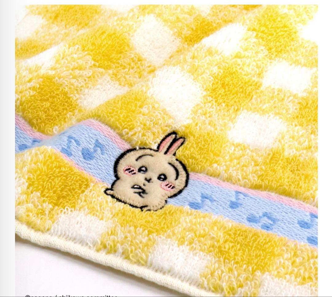 ちいかわ ミニタオル イエローチェック　うさぎ — image 2