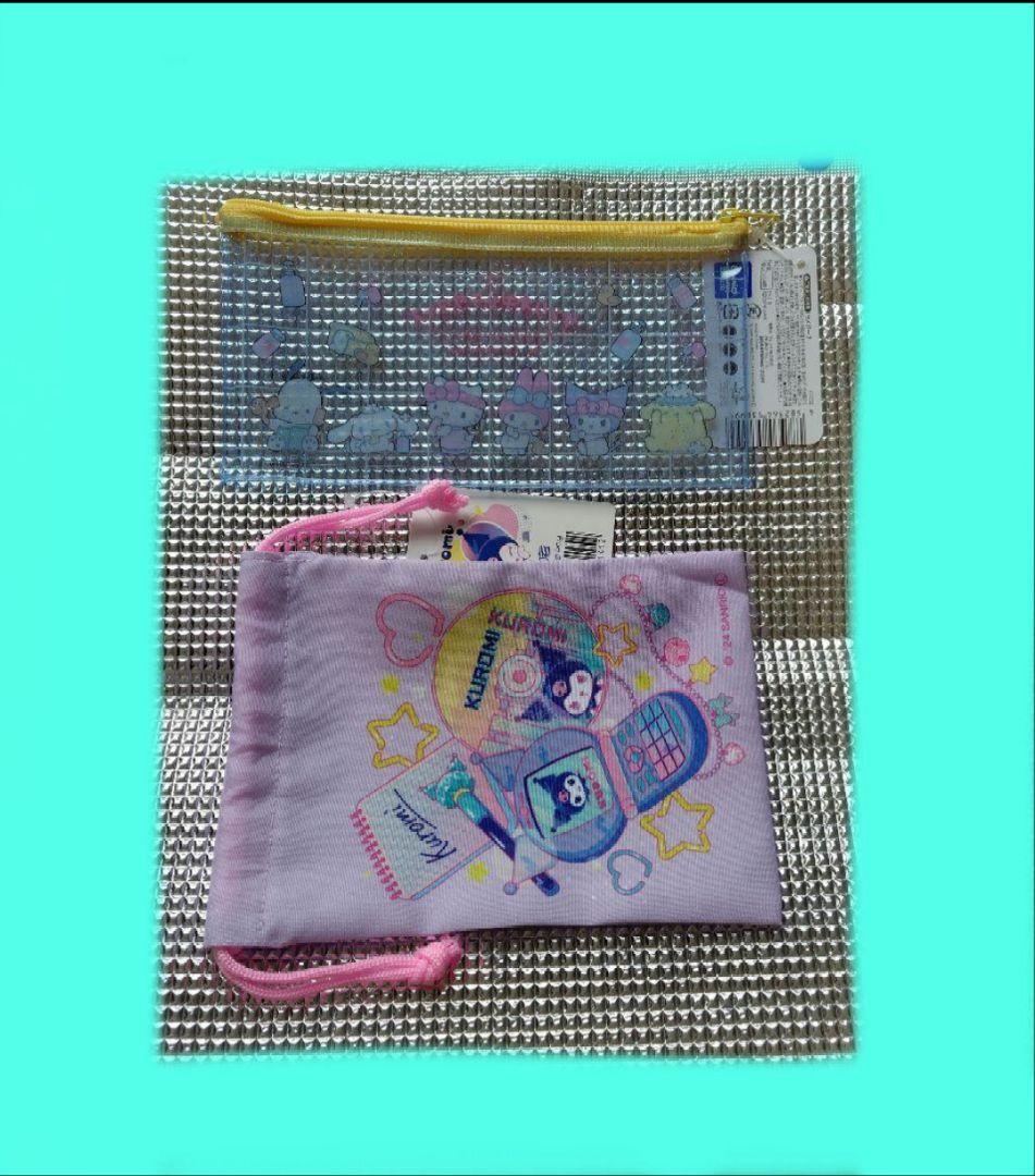 サンリオ フラットポーチ シナモロール ポチャッコ ミニ巾着 2個セット — image 2