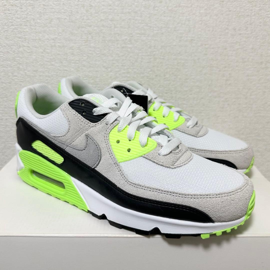 ナイキ 28エアマックス 90 スニーカー 白 ホワイト 靴 シューズ グリーン — image 2