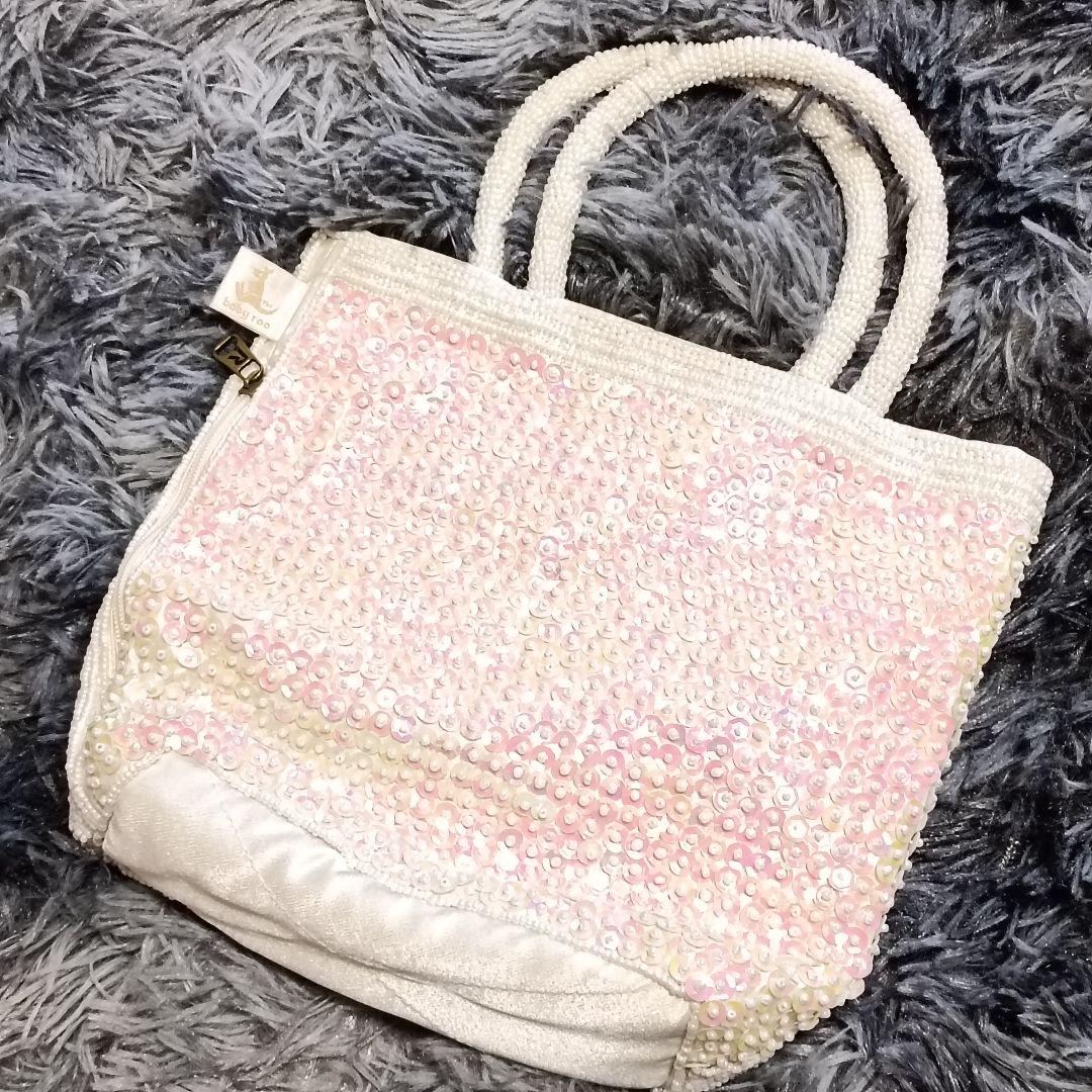 ハンドバッグ ビーズバッグ スパンコール パール bag パーティー — image 4