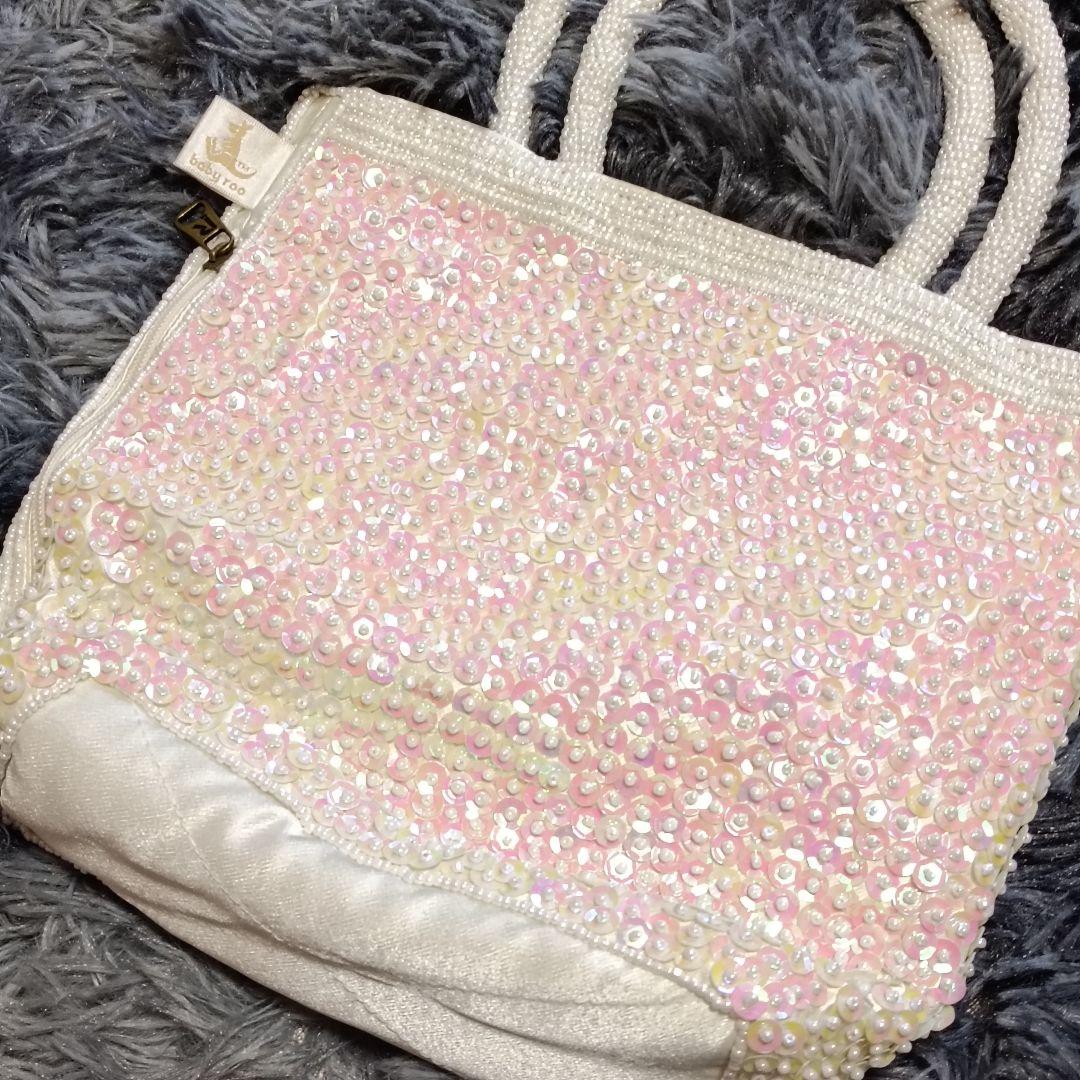 ハンドバッグ ビーズバッグ スパンコール パール bag パーティー — image 5