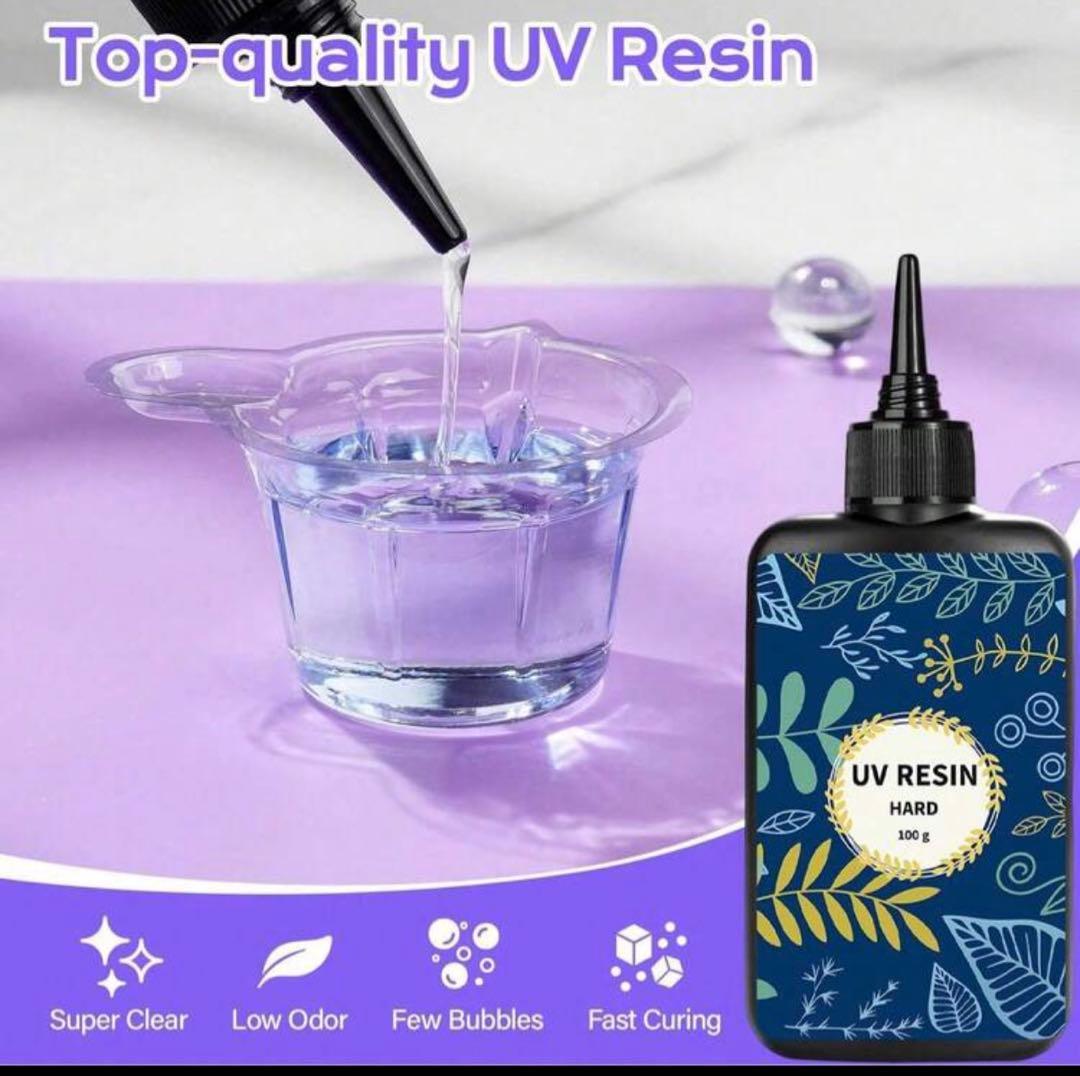 UVレジン液 ハードタイプ 100g 2本セット — image 3