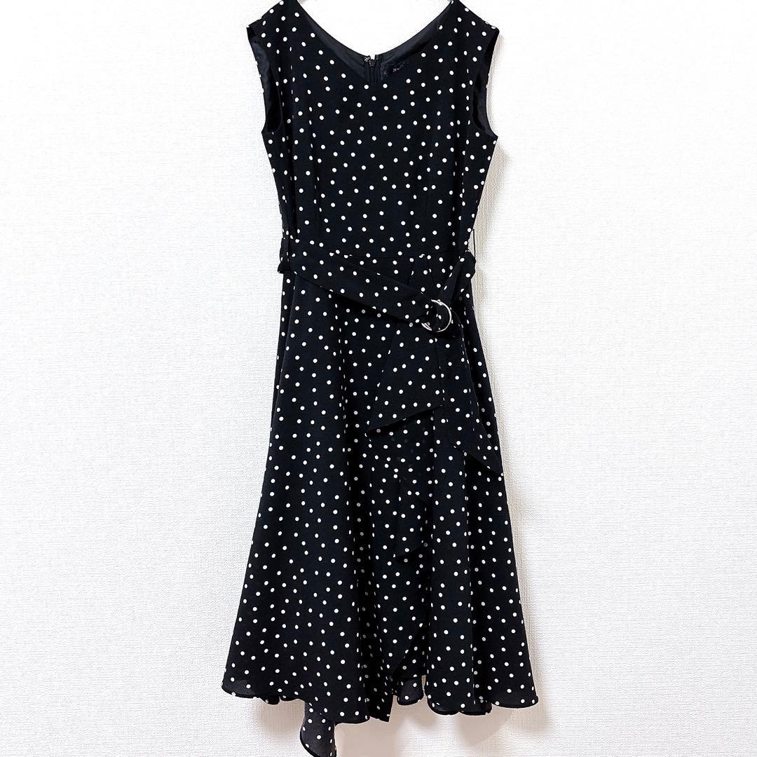JUSGLITTY ジャスグリッティー ドット柄ラッフルワンピース ベルト付 2 — image 2
