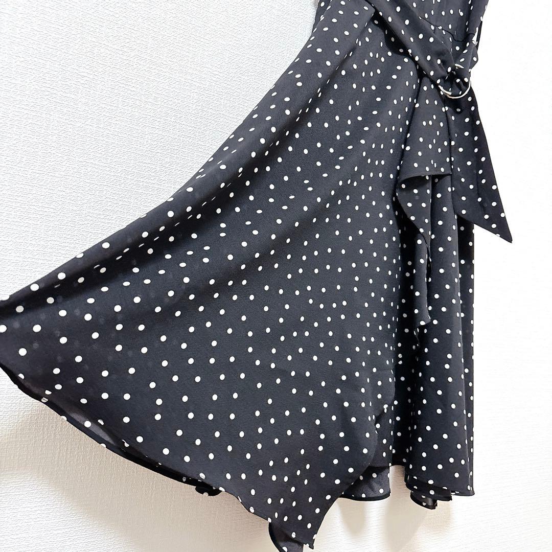 JUSGLITTY ジャスグリッティー ドット柄ラッフルワンピース ベルト付 2 — image 4