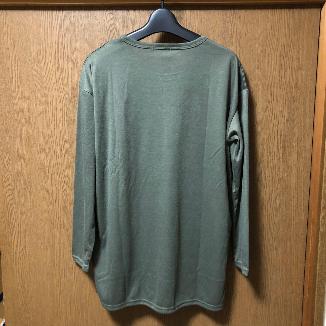 新品タグ付ゆったりめTシャツ長袖カーキM — image 5