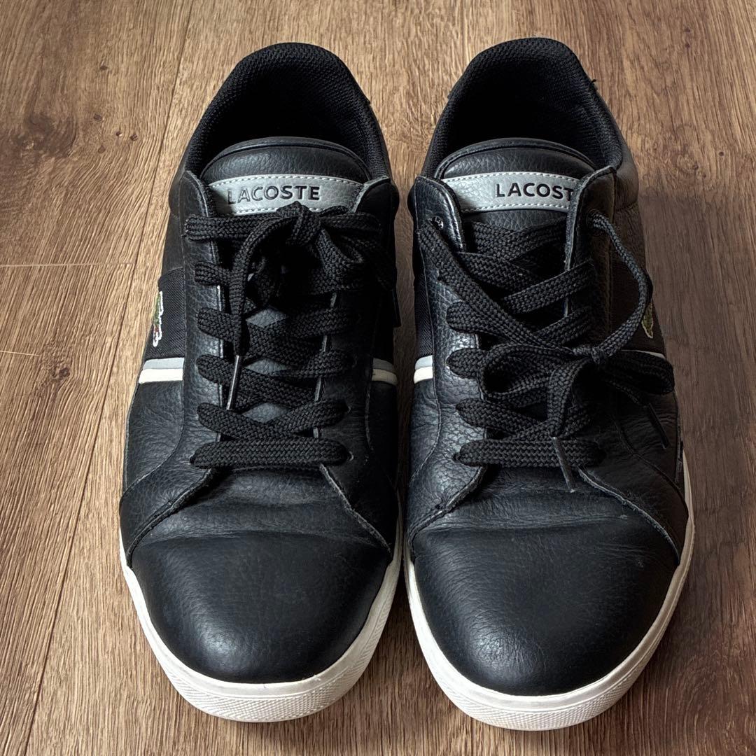 ラコステ　LACOSTE ブラック レザースニーカー　27㎝ — image 2