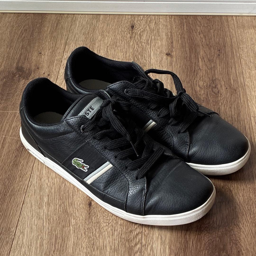 ラコステ　LACOSTE ブラック レザースニーカー　27㎝ — image 3