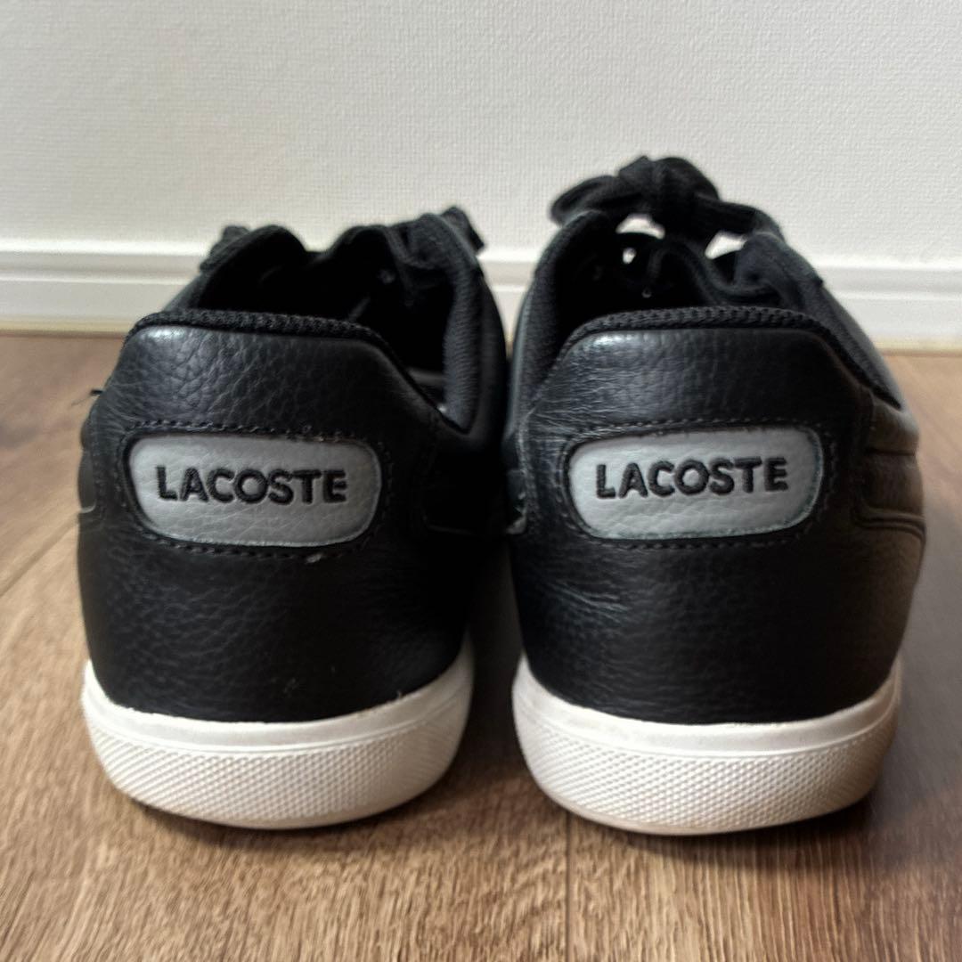 ラコステ　LACOSTE ブラック レザースニーカー　27㎝ — image 4