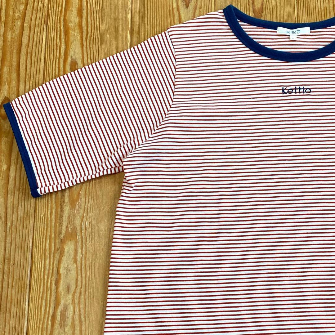 ❤️Keitto ケイット 赤白ボーダー 半袖 リンガーTシャツ ゆったり❤️新品❤️ — image 5