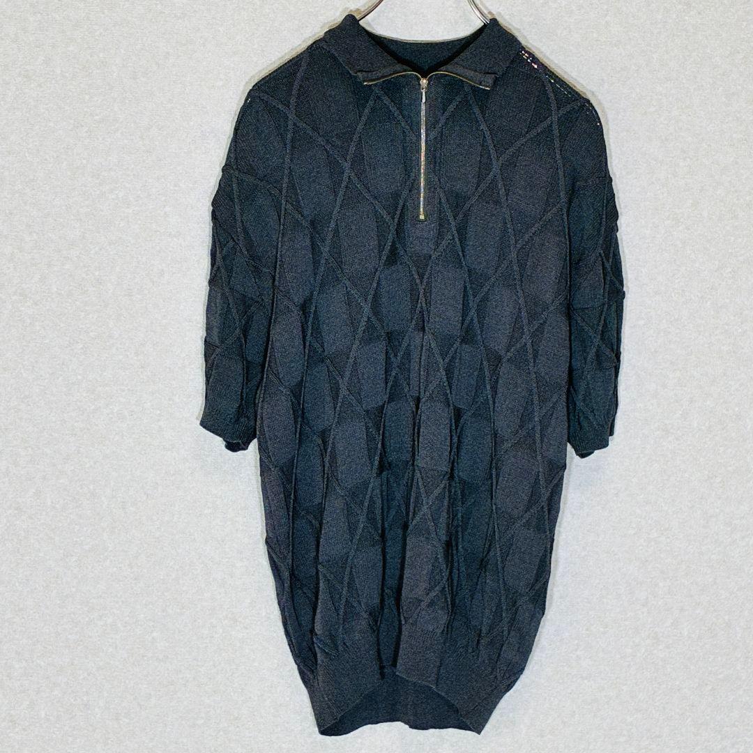 希少✨️ COMME CA DU MODE ハーフジップ サマーニット 半袖 M — image 3