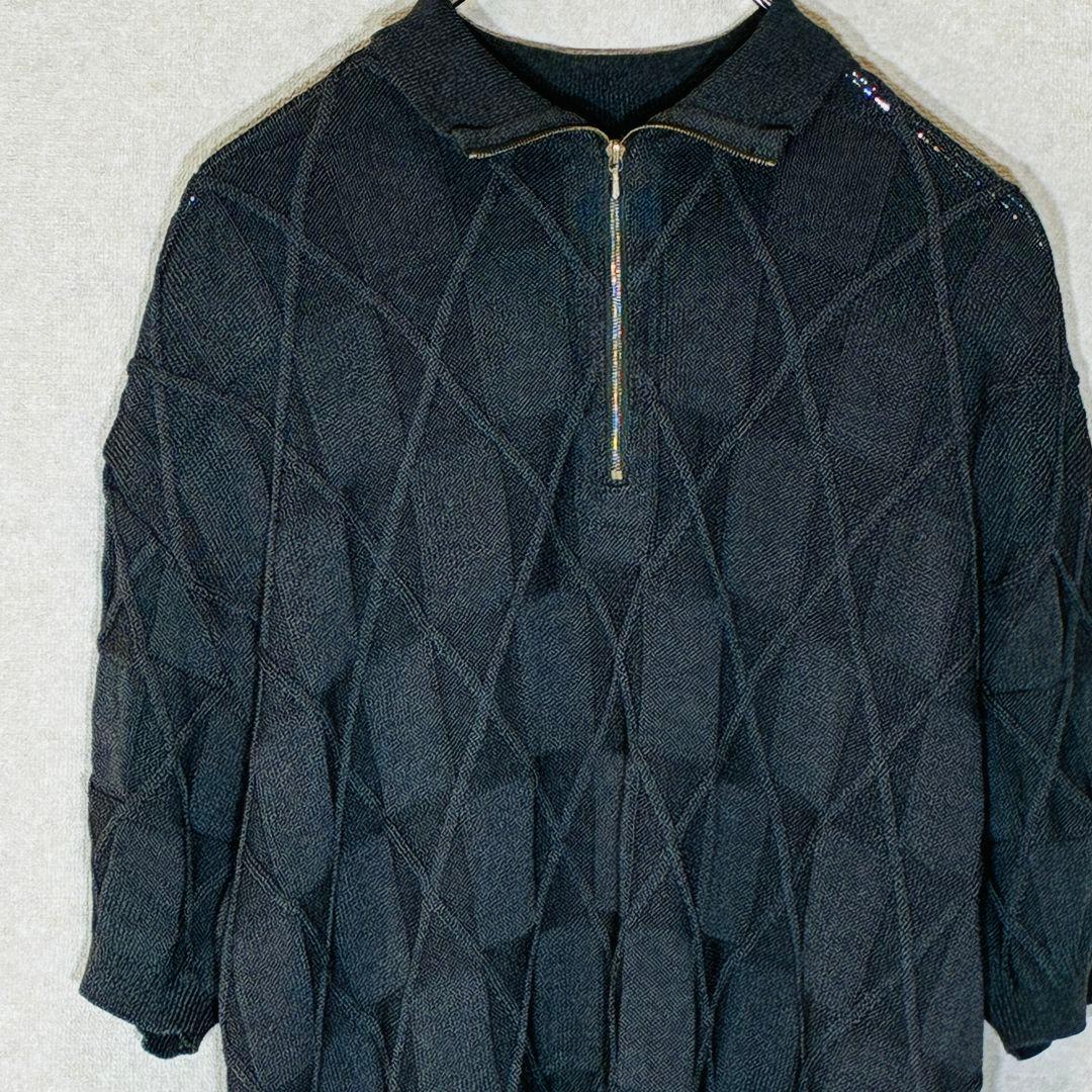 希少✨️ COMME CA DU MODE ハーフジップ サマーニット 半袖 M — image 4