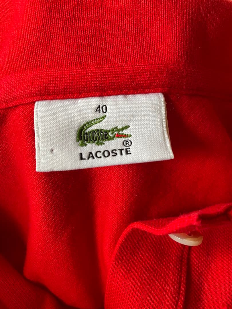 LACOSTE ラコステ 半袖 ポロシャツ レッド　美品 — image 4