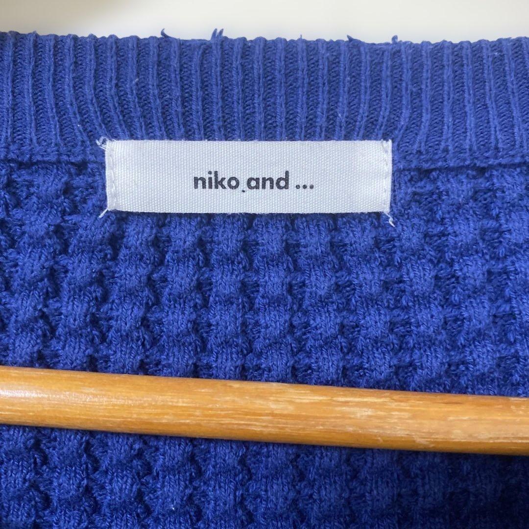 niko and... ワッフルニット ブルー　サイズF — image 3
