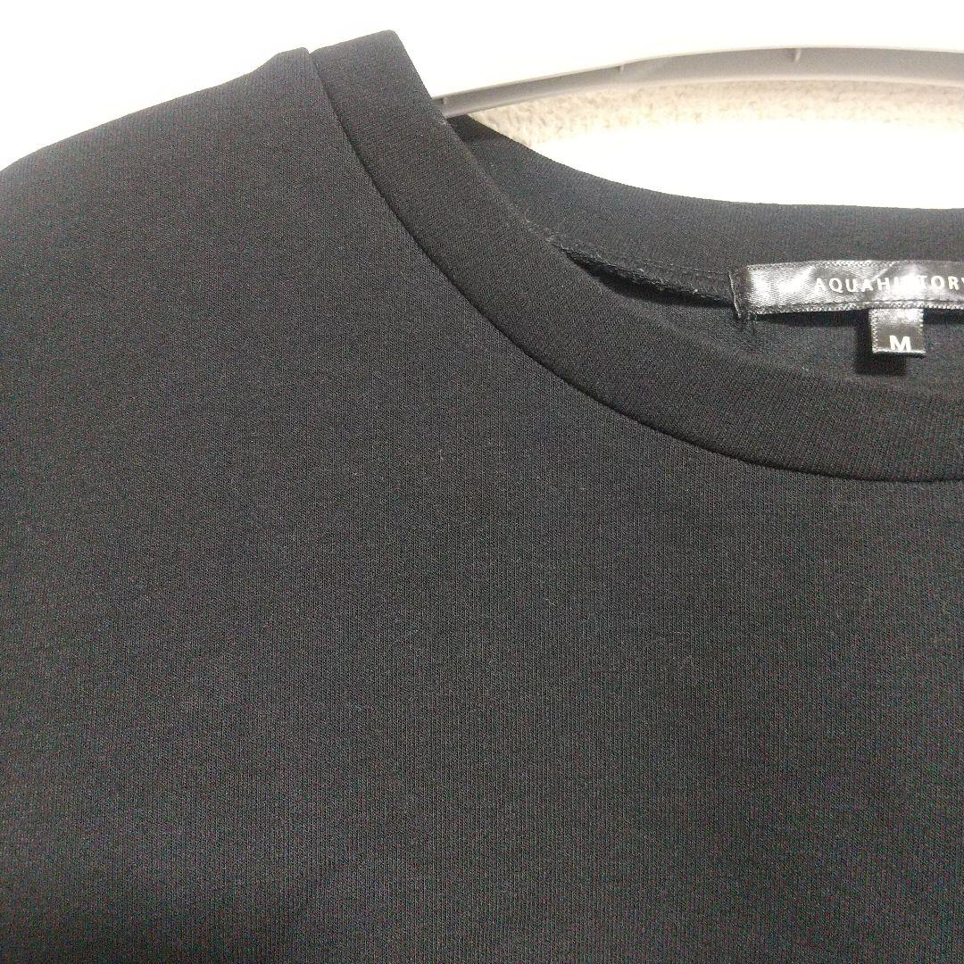 【美品】AQUAHISTORY ブラック 五分袖 Tシャツ M — image 5