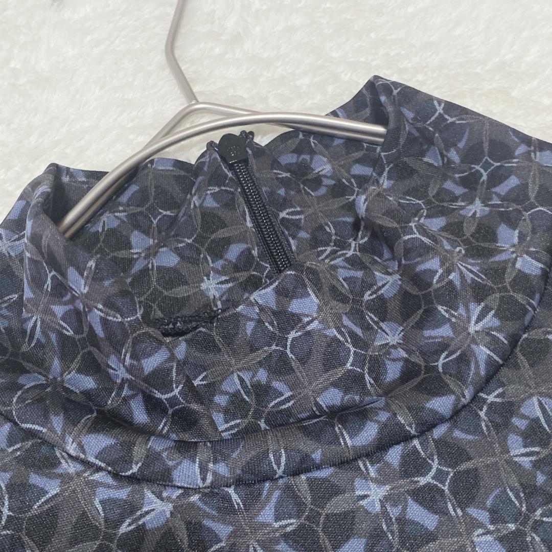 DE0367【ジュディコレクション】カットソー【40】ファスナー ハイネック総柄 — image 3