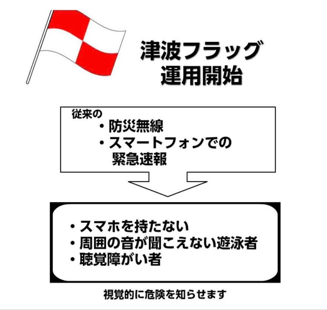 津波が予測される地域の必須アイテム。津波フラッグ。100x150センチ — image 2