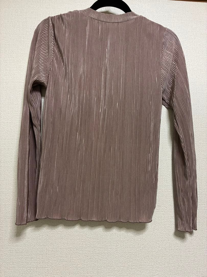 長袖 プリーツ トップス くすみピンク Mサイズ — image 2