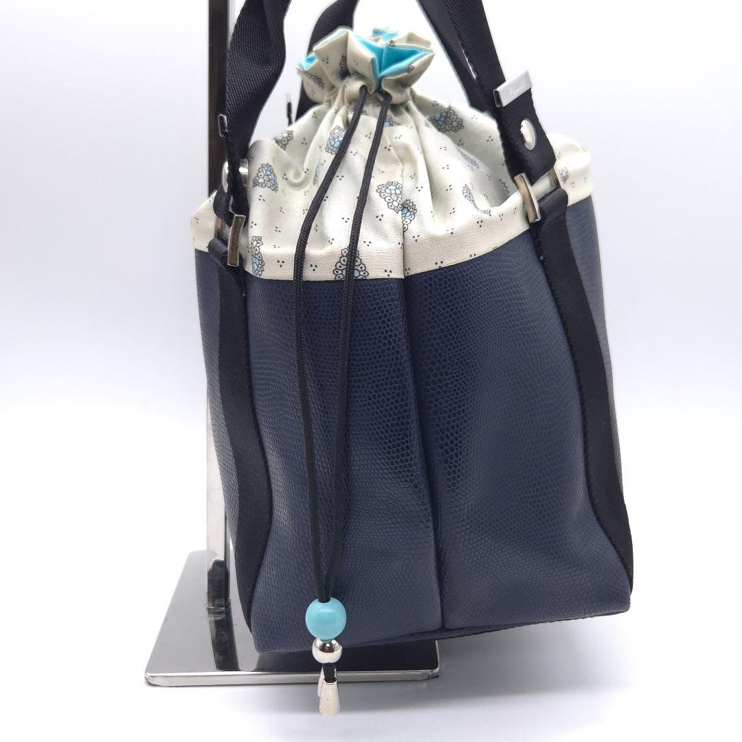Comme les Papillons コムレパピヨン ハンドバッグ ネイビー — image 3