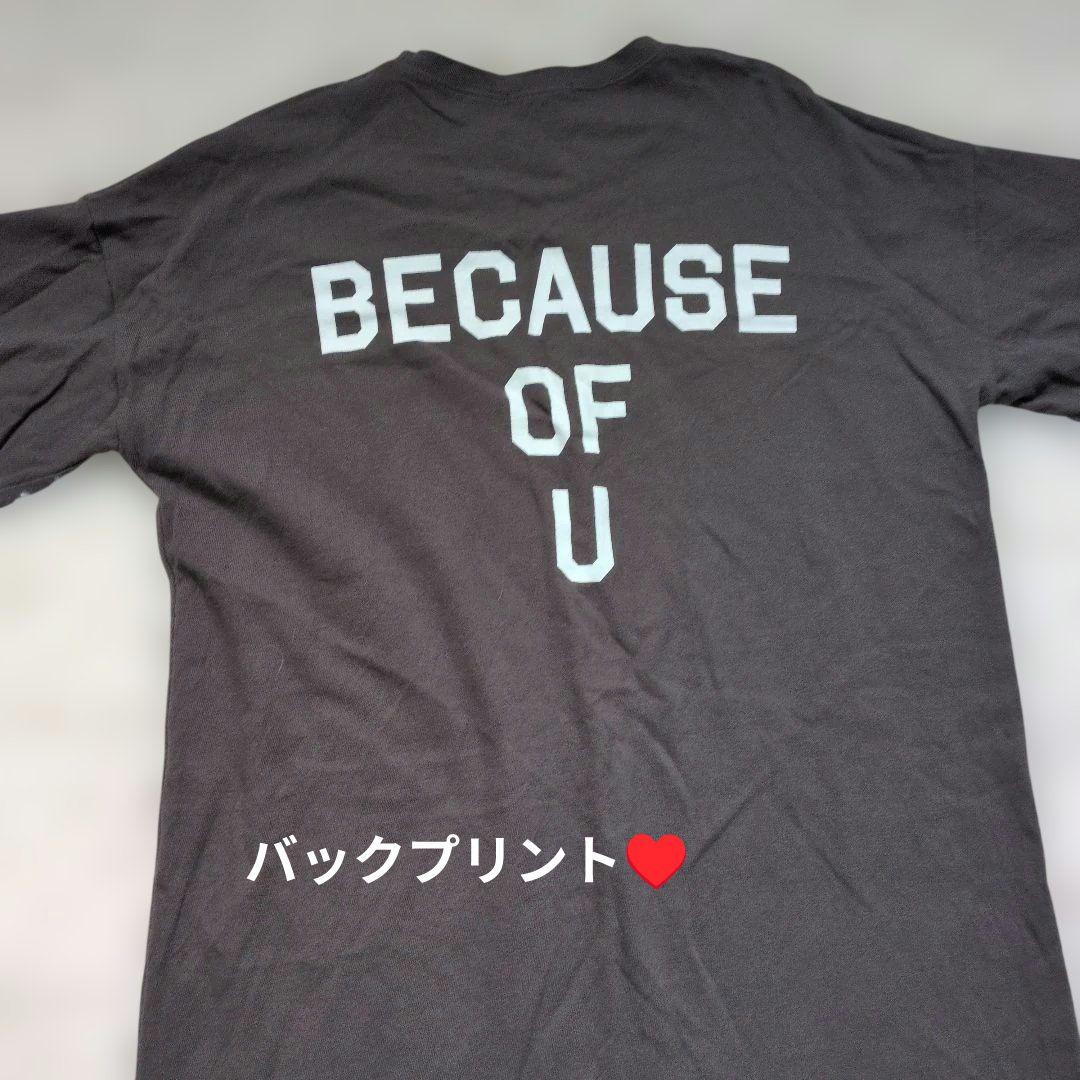 BECAUSE OF U バックプリント 半袖 カットソーワンピカジュアル未使用 — image 2