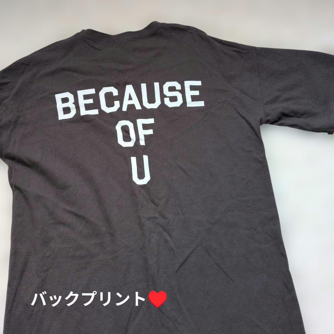 BECAUSE OF U バックプリント 半袖 カットソーワンピカジュアル未使用 — image 3