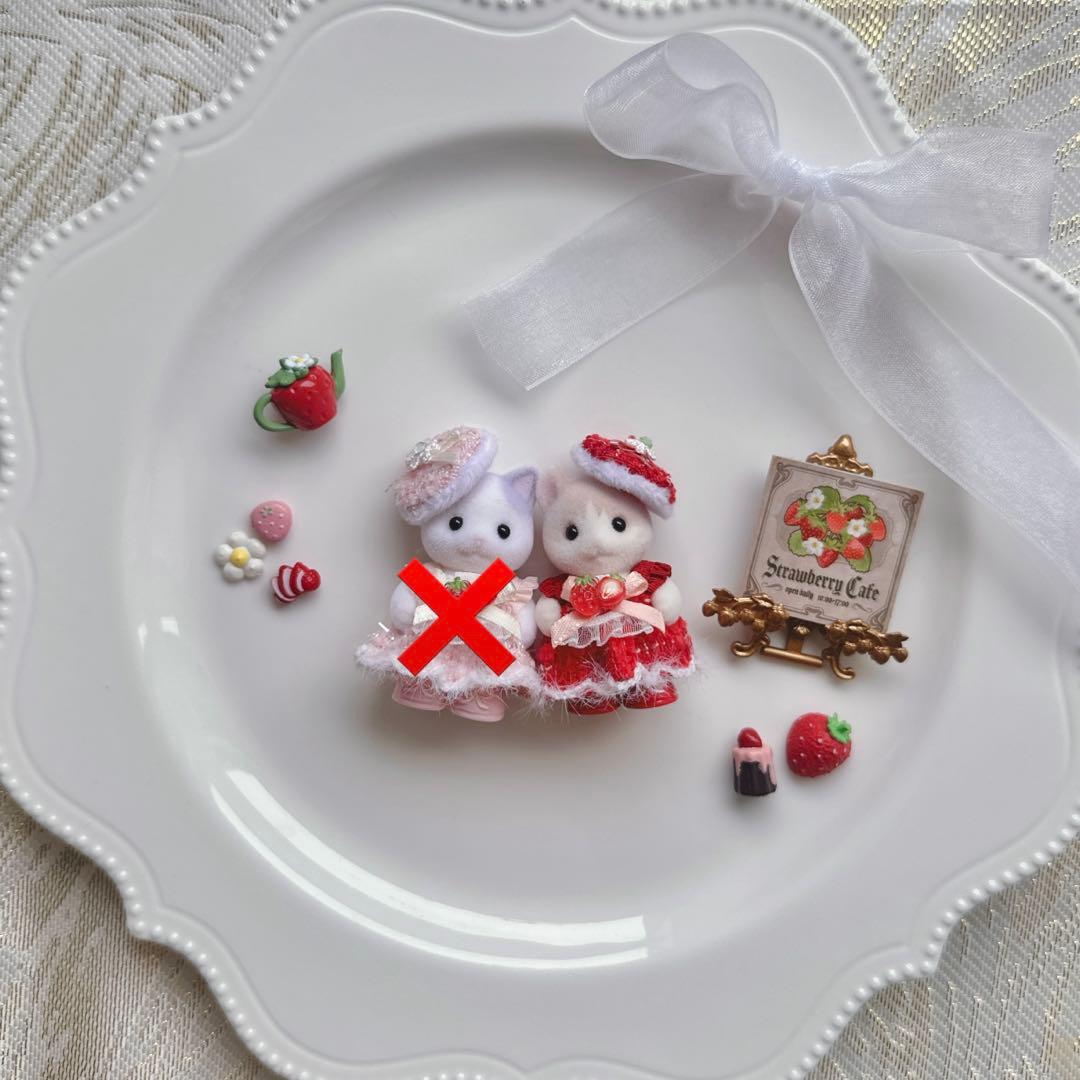 【バラ売り】❁⃘いちご 赤セット ♡ ラメ入りツイードワンピース ❁⃘*.゜ — image 2