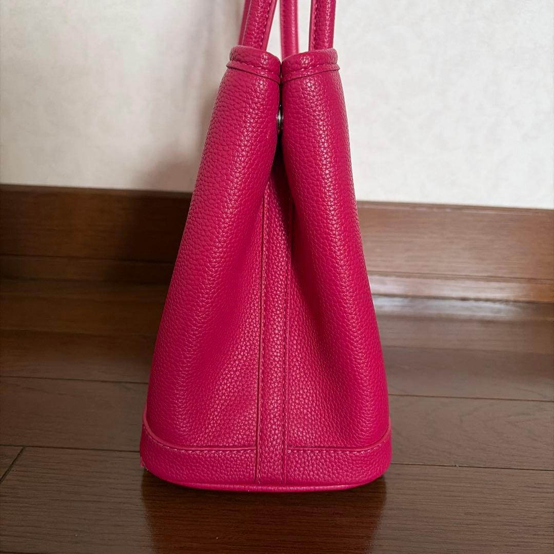 ピンク ハンドバッグ レザー調 — image 4
