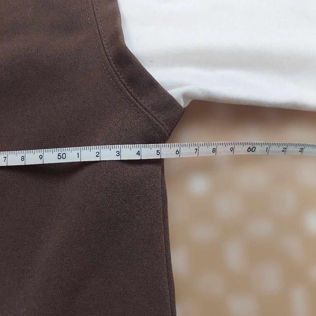 ikka フェイクレイヤード Tシャツ ブラウン M — image 5
