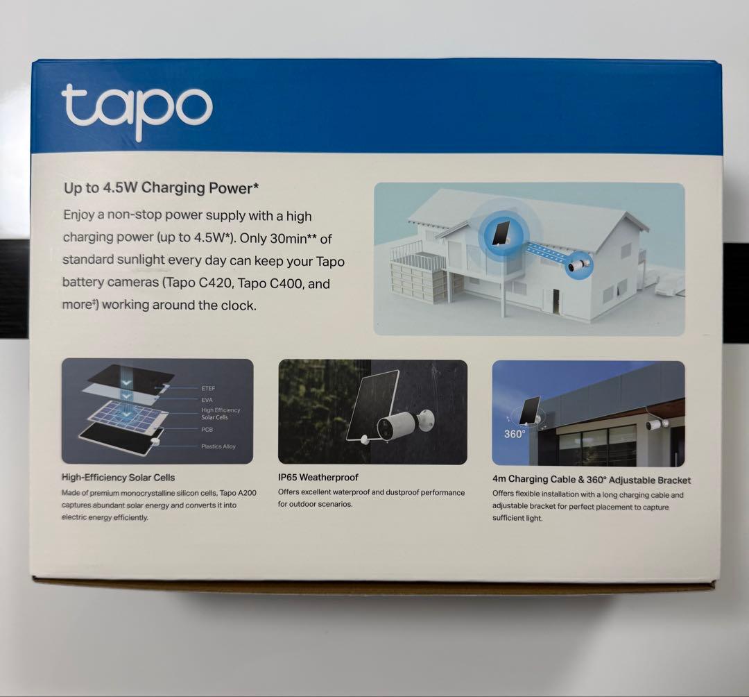 TP-Link Tapo A200 ソーラーパネル 未使用 開封のみ — image 2
