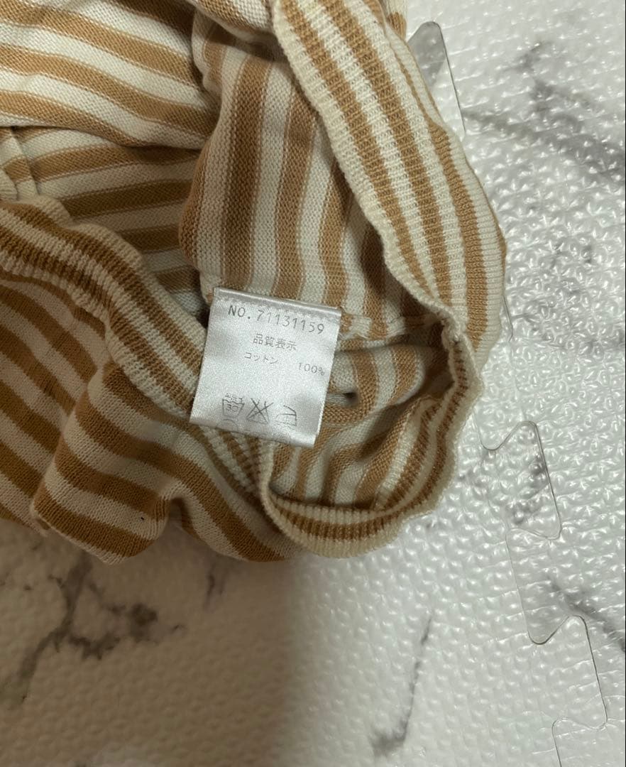 COCO DEAL 半袖フリルボーダーニット — image 4
