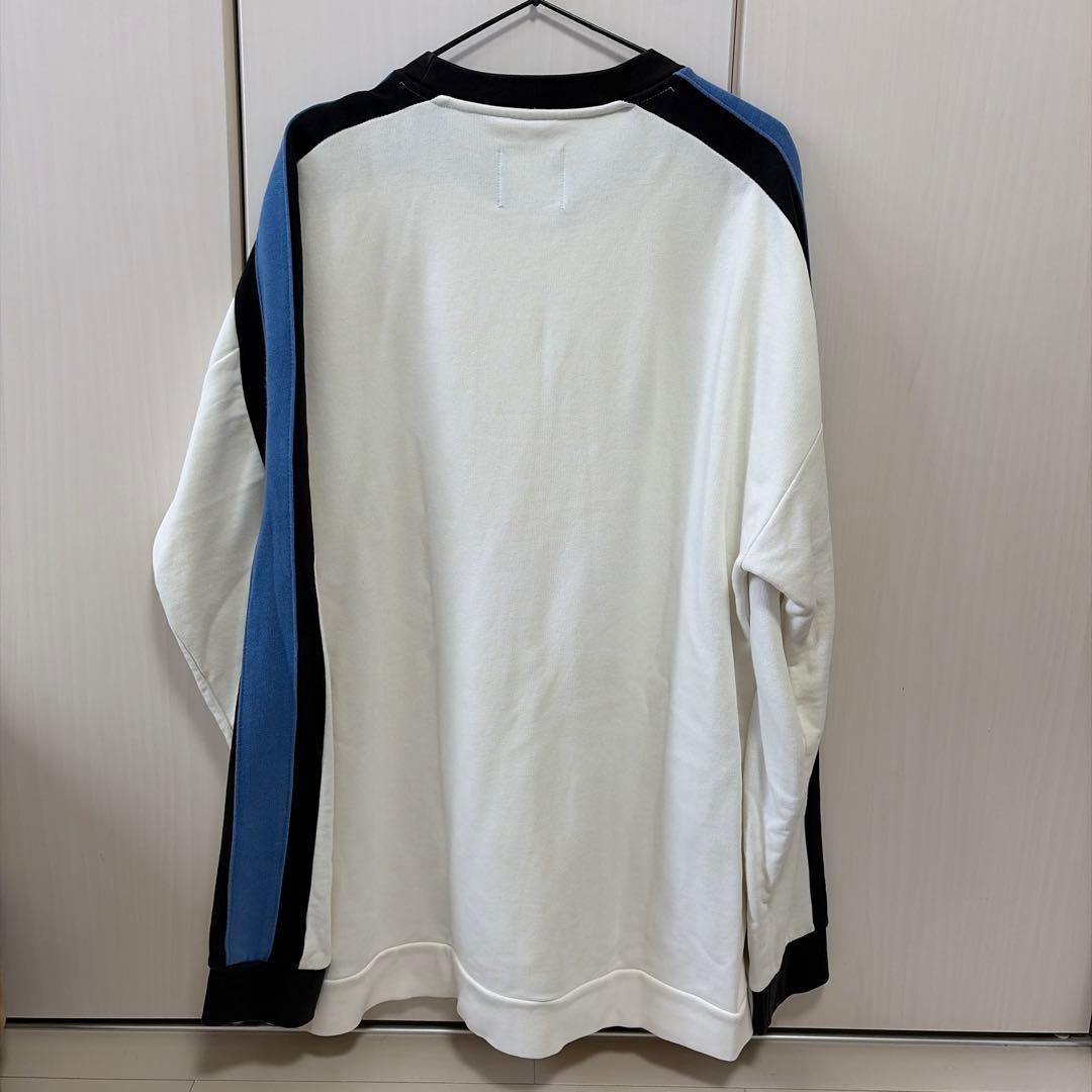Bershka XL トレーナー・スウェット ホワイト/ブルー/ブラック — image 2