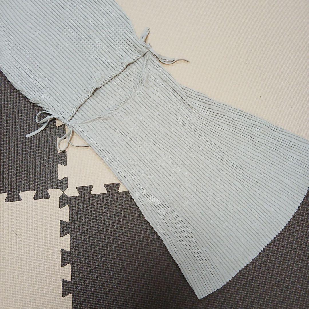 リブ編みノースリーブロングワンピース — image 4