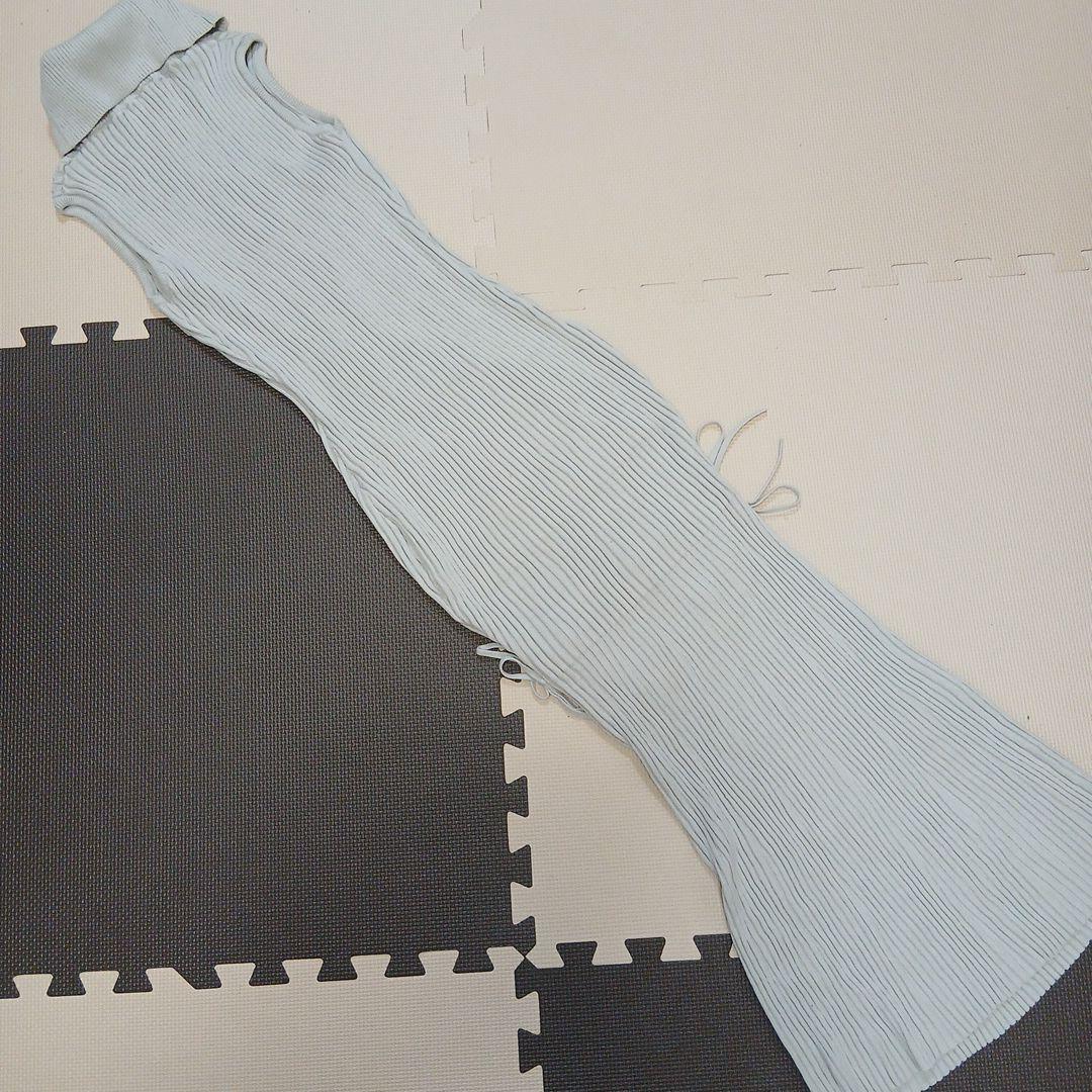 リブ編みノースリーブロングワンピース — image 5