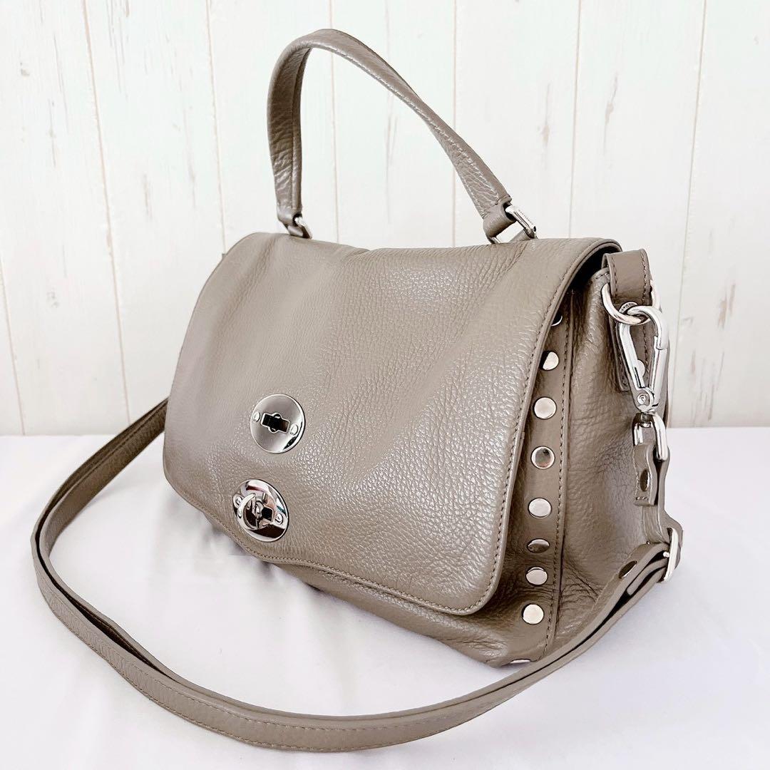 【美品】ZANELLATO ポスティーナ スタッズ ハンドバッグ 2way — image 2