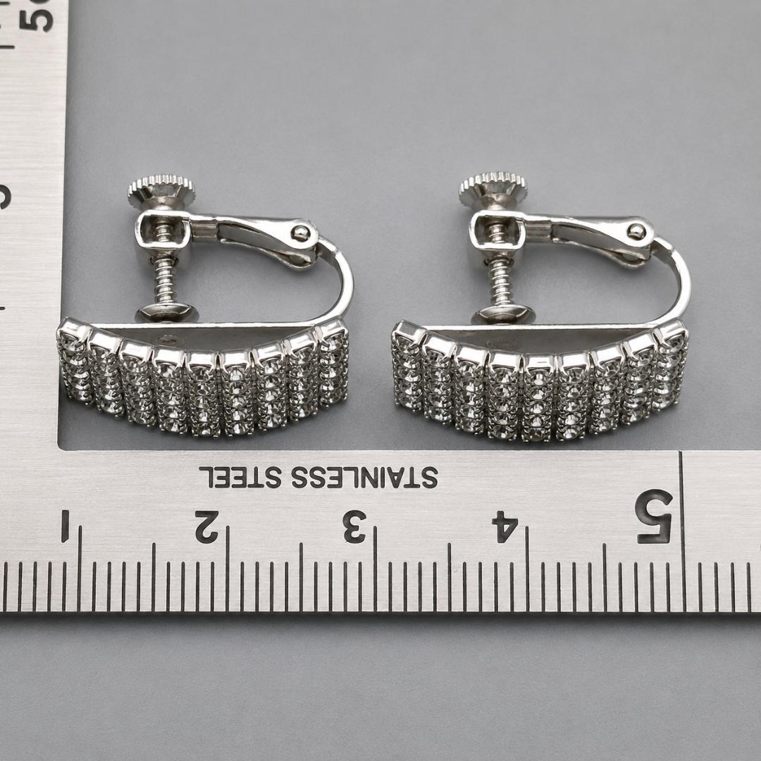 未使用保管品　ジルコニアイヤリング ～スクエアパヴェの煌めき～ — image 5