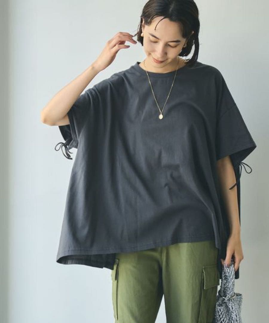 k0817 ✨️美品✨️ coen バックドロストゆるTシャツ ネイビー — image 3