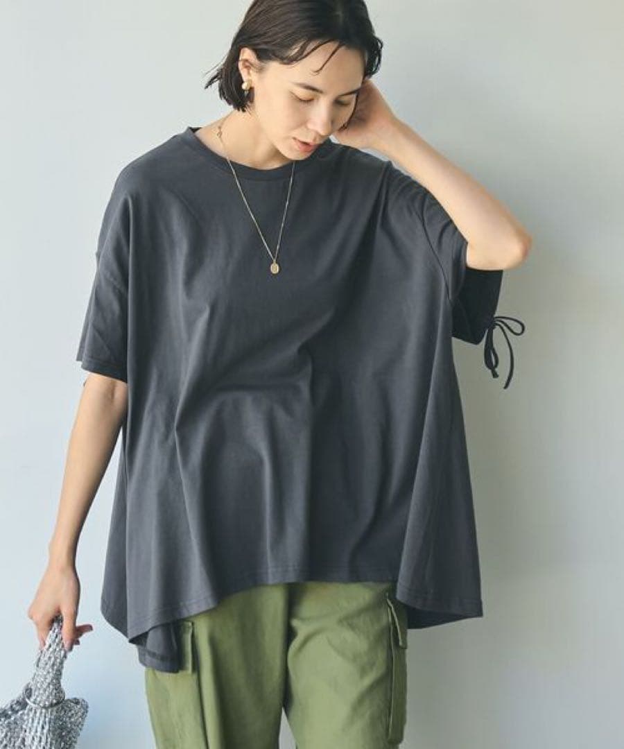 k0817 ✨️美品✨️ coen バックドロストゆるTシャツ ネイビー — image 5