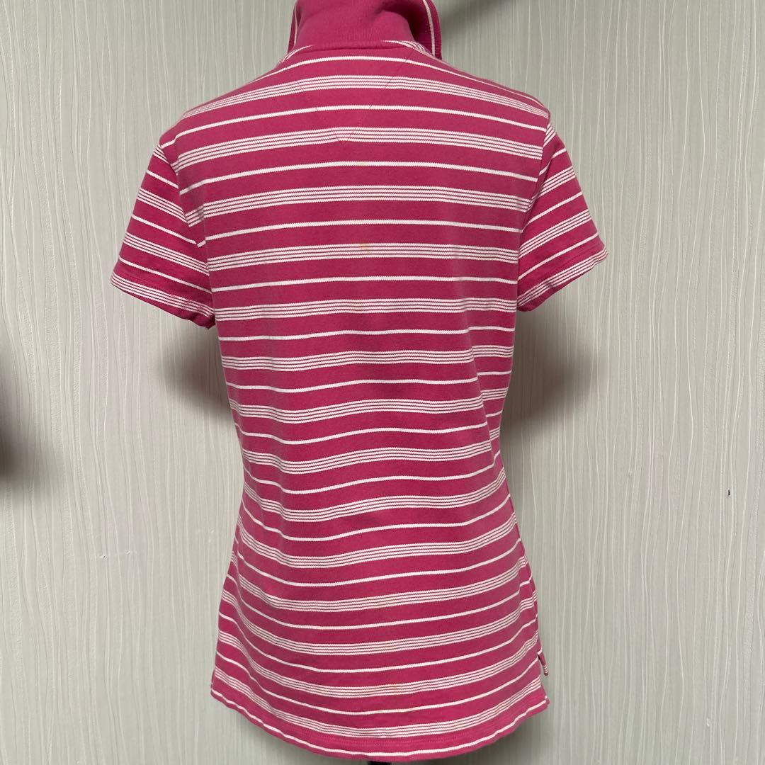 ピンクと白のストライプ 半袖ポロシャツ　ゴルフポロシャツ　トミーヒルフィガー — image 2