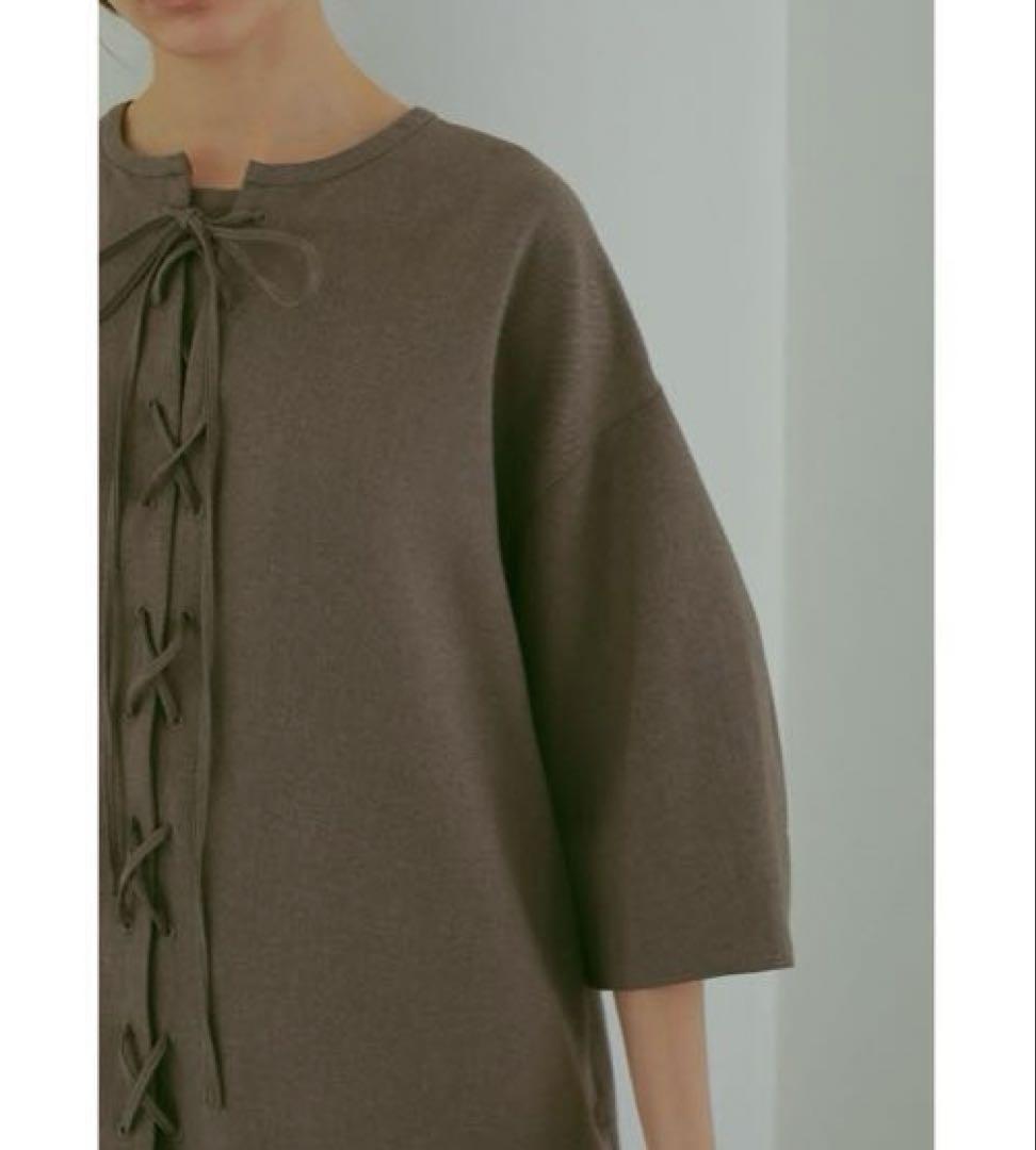 極美品☆23SS CLANE MANOF LACE UP LOOSE TOPS — image 4