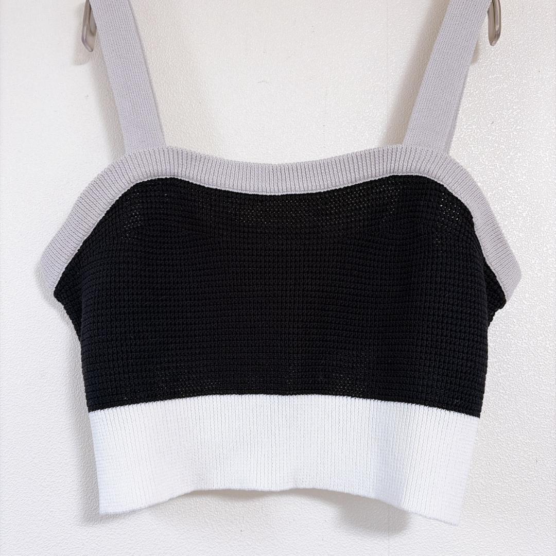 COMME CA BLANC D'OEUF（M〜L）ニットビスチェ レイヤード — image 4
