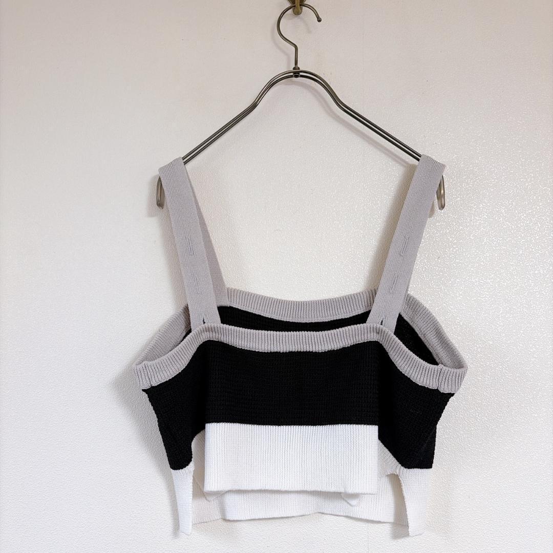 COMME CA BLANC D'OEUF（M〜L）ニットビスチェ レイヤード — image 5