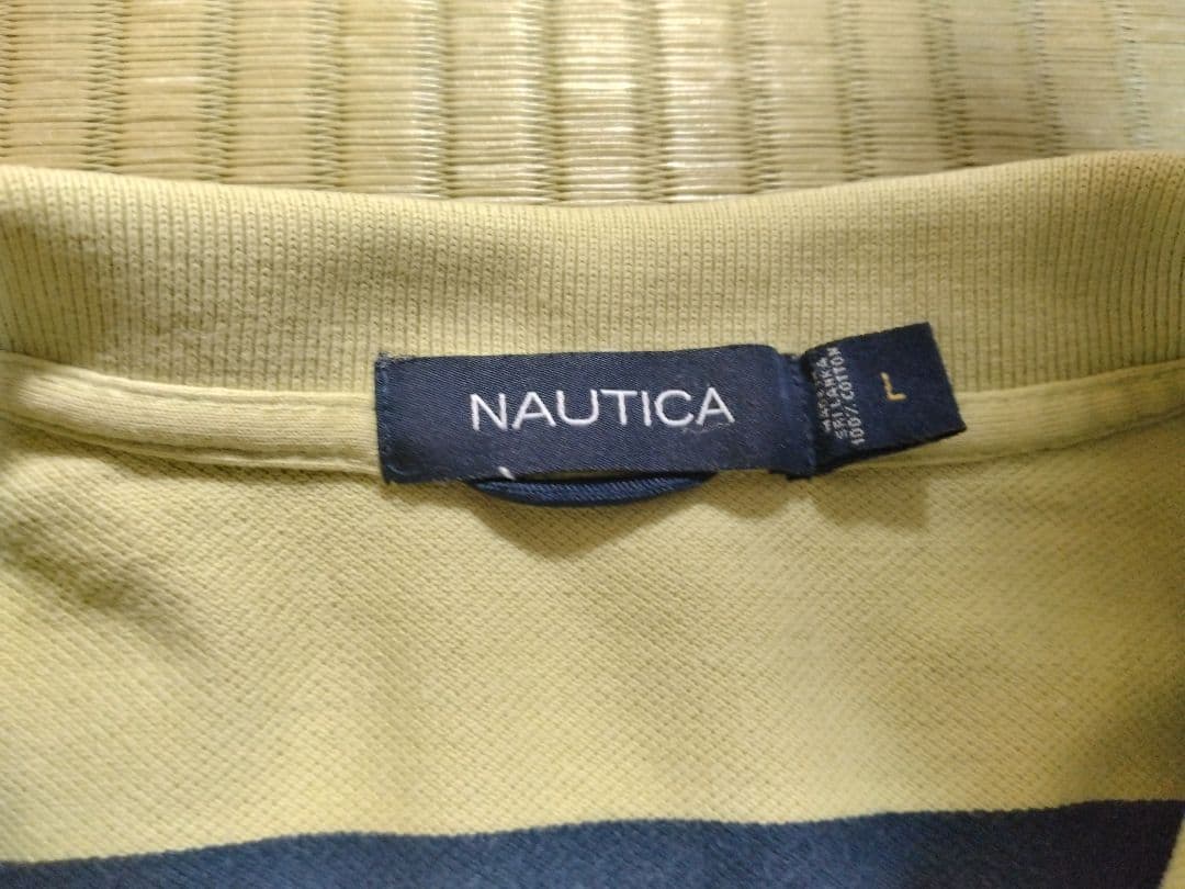 NAUTICA ボーダー ポロシャツ Lサイズ（実質LL相当） — image 2