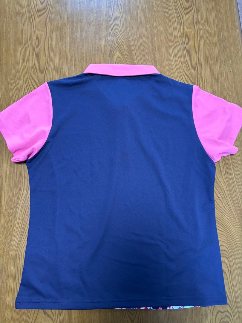 Nittaku 卓球ウェア ポロシャツ ピンク ネイビー — image 2