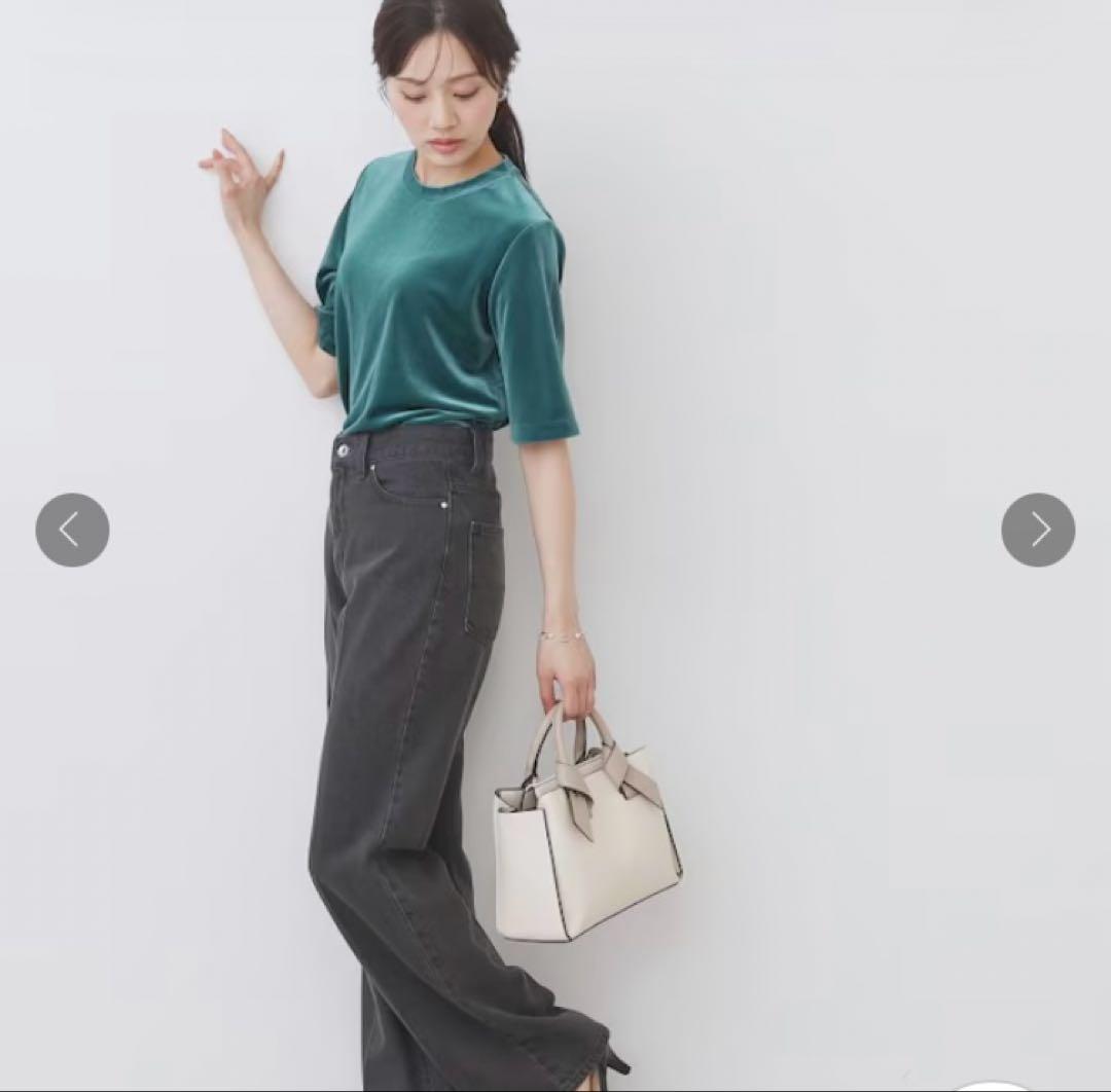 《andGIRL掲載》ベロアボクシーTシャツ【洗濯機洗い可】index — image 2