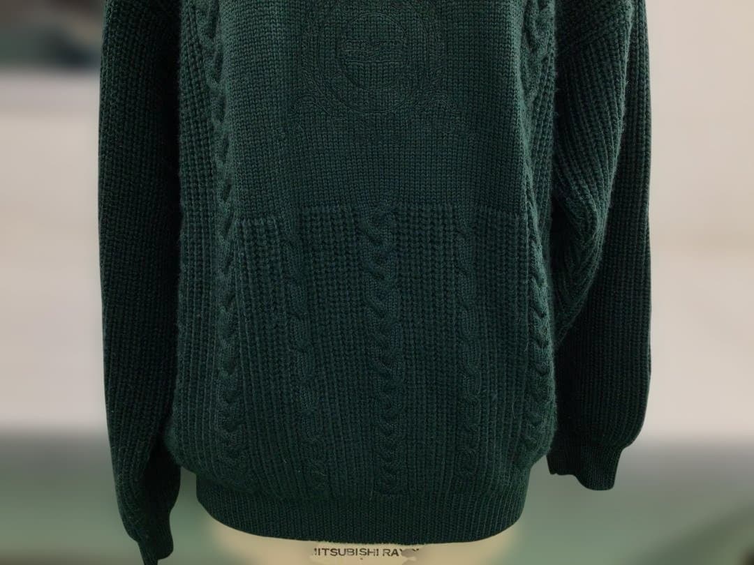 バレンシアガ　BALENCIAGA　ダークグリーン ニットセーター — image 4