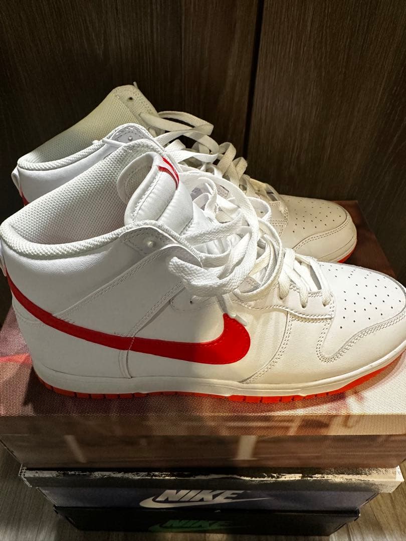 NIKE Dunk High White Red スニーカー 29cm — image 2