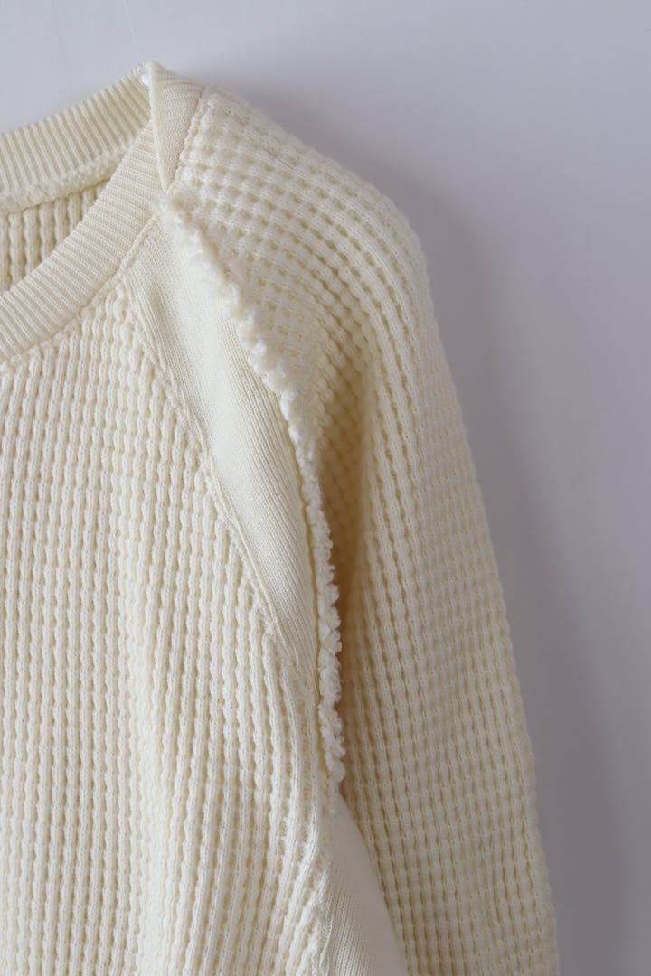 ソロイストワッフルニット美品44 — image 5