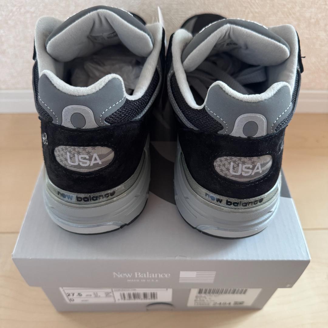 新品 領収書付き ニューバランス MR993BK US9.5D 27.5 — image 4