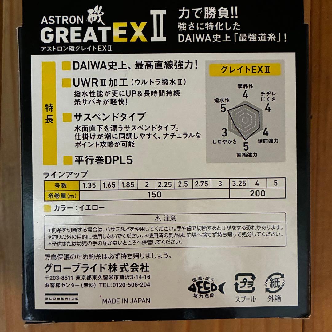ダイワ(Daiwa) アストロン磯グレイト　1.35号 イエロー — image 2