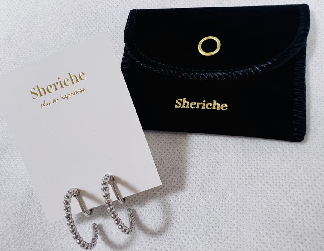 Sheriche シェリッシュ dot hoop earring-silver- — image 3